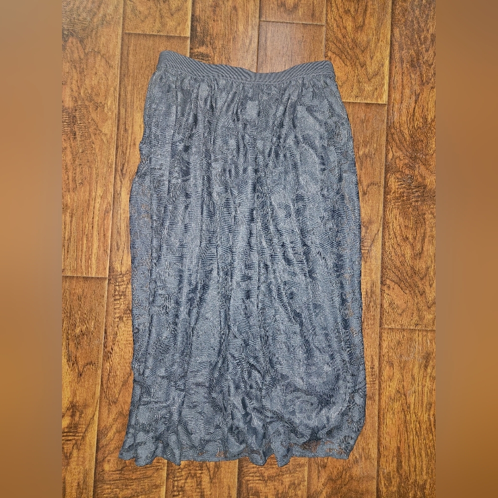 Lane Bryant Blueish/Gray Lace Skirt